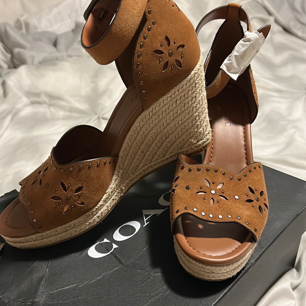 NWT Coach leather sandal